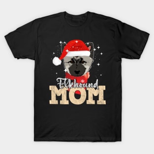 Norwegian Elkhound Mom Christmas T-Shirt